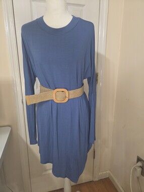 Azules Long-Sleeve Tunic in Dusty Blue